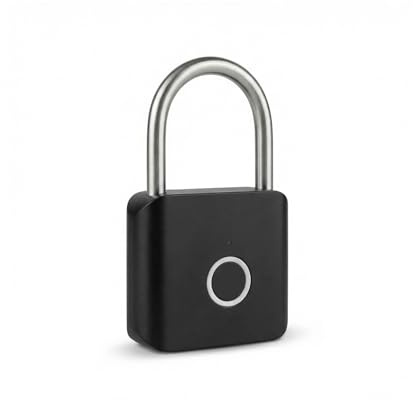 Candado con Huella Digital IP56, Candado Inteligente Recargable USB-C Sin Llaves 30 Huellas,Antirobo Aleación para Exteriores, Taquillas, Cajas de Almacenamiento y Gimnasio