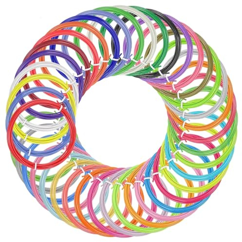 Neuytiky 3D Stift Filament Nachfüllpack 1,75 mm PLA für 3Doodler Flow,40 Farben à 5M (200M Gesamt),3D Stift Zubehör,3D Pen Filament,für MYNT3D,SCRIB3D,ODRVM,Tecboss & meisten 1,75mm 3D Stiften