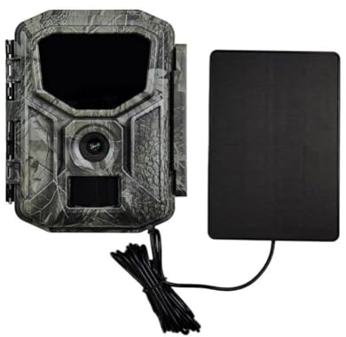 Homeponnew Cámara de caza de 60 MP con grabación de video 8K, WiFi y panel solar para visión nocturna, pantalla de 2 pulgadas para monitoreo de vida silvestre
