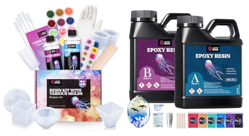 LET'S RESIN Epoxidharz Set Anfänger + 1000ml Epoxidharz Set