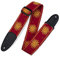 Levy's Polyester/Vinyl Guitar Strap - Jacquard Sun - Red