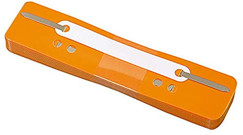 Heftstreifen aus Kunststoff, kurz, orange 25St