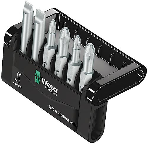 Wera Bit-Sortiment, Bit-Check 6 Universal 1, 6-teilig, 05056474001