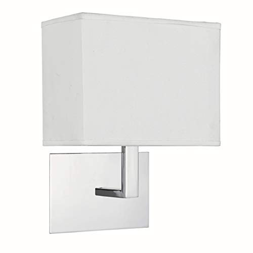 Wandleuchte in Chrom Bauhaus 1xE27 bis zu 60 Watt 230V aus Metall & Stoff Schlafzimmer Küche Wohnzimmer Esszimmer Lampe Leuchten Beleuchtung