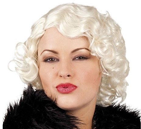 Boland 86108 - Erwachsenen-Perücke Helen, Blond, 20er Jahre, Flapper, lockiges Kunst-Haar, Frisur, Kostüm, Karneval, Mottoparty