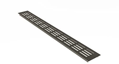 Lüftungsgitter Aluminium Stegblech - Braun eloxiert - Länge 2000 mm - Breite 60 mm