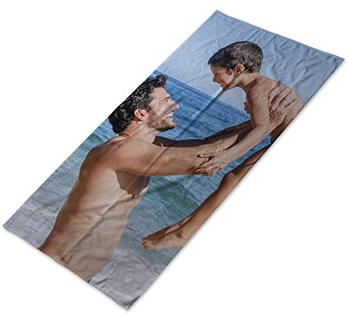 LolaPix Badetuch Personalisiert. Handtuch Personalisierte Handtuch. Handtuch Sport. Strandtuch Baumwolle. Badetuch 50x100cm