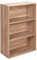 URBNLIVING Wide 3 Tier Wooden Oak Shelf Bookcase