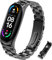 BDIG Cinturino per Mi Band 6 Cinturini Metallo in Acciaio Inossidabile MiBand 5 Bracciale di Ricambio Braccialetto con Links Strumento di Rimozione da Polso Sostitutivo Wristband Cinturini Mi Band 6/5