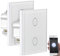 2 doubles interrupteurs tactiles connectés LHC-102.on [Luminea Home Control]