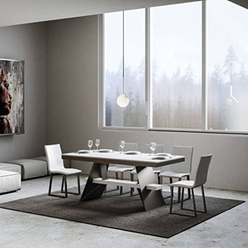 Itamoby, Tisch Baita Evolution ausziehbar Weiß Esche 90 x 160 cm verlängerbar 420