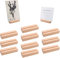 LONHCHI 10 Stücke Tischkartenhalter aus massivem Buchenholz, Stabiler Fotoständer für Hochzeiten, Partys & Restaurants, Tischnummernhalter, Menükartenhalter & Tischdekoration (Buchenholz 10 pack 10cm)