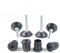 ajile Pied Vérin Fileté Réglable Ajustable pour Mise à Niveau M8 Longueur 50 mm avec Embout Taraudé pour Tube Rond Diamètre Extérieur 22 mm Plastique Noir - 4 pièces - KRX822