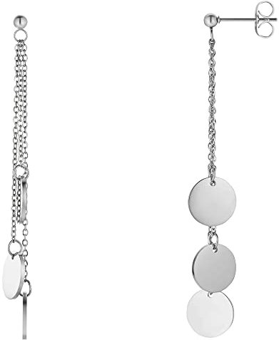 Heideman Ohrringe Janna Damen - aus hochwertigem Edelstahl - silber gold rosegold farbend poliert - Ohrstecker hängend für Frauen - Ohrhänger 6,5cm lang
