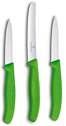 Victorinox 3-tlg Gemüsemesser-Set Swiss Classic Grün - Küchenmesser, Obstmesser