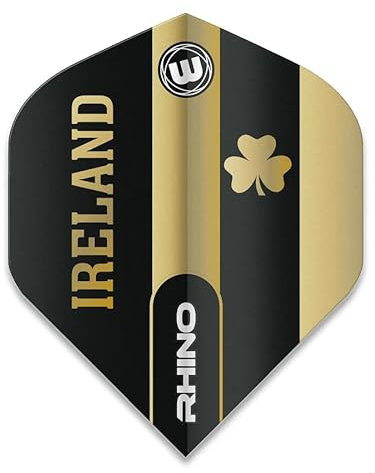 Winmau Rhino Ireland Irish Flag Clover 100 Micron Strong Standard Dart Flights (3 Sets)