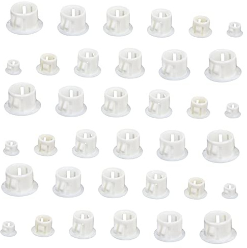 Baluue 120pcs Plastic Hole Plug for Chair Leg Caps Cabinet Door Stopper Dust Covers for Furniture Pool Fence Hole Covers Jam Plugs