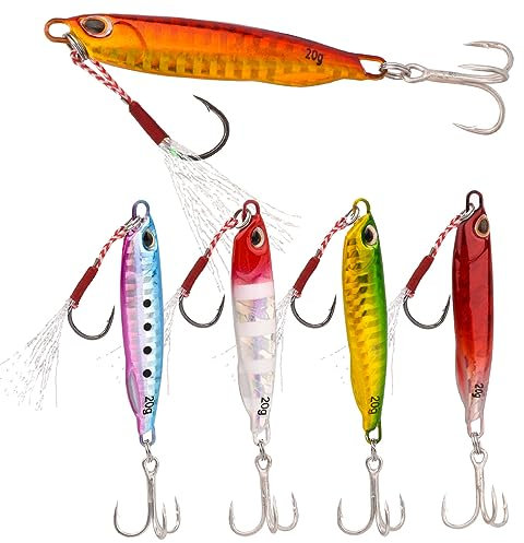 Esche da pesca Bass Cyprinids Affondamento Cucchiaio Metallo Micro Jigging Bait (20g)