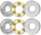 sourcing map F2-6M Axial-Kugellager, 2 mm x 6 mm x 3 mm, Messing mit Unterlegscheiben, ABEC3, 2 Stück