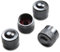 Pitlane Performance® Cappucci valvola in alluminio set da 4 – Tappi per valvole Schrader – Per auto, SUV, moto e bici (Antracite, Racing)