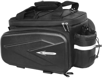 ENJOHOS Fahrradtasche für Gepäckträger Wasserdicht 10L-30L Erweiterbar Fahrrad Gepäckträgertasche, Satteltasche Packtaschen Fahrrad Taschen Hinten Gepäckträger mit Reflektierender und Regenschutzdecke