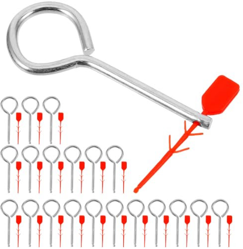 HEMOTON 20 Sätze Feuerlöscherverriegelung Sicherheitsnadeln für Feuerlöscher Ersatz-Sicherungsstifte für Feuerlöscher Sicherungsstift für Feuerwehrausrüstung Feuerlöscherteil Metall Eisen