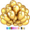 LUKIUP 100 Stück 30 CM Gold Luftballon,12 Zoll Gold Latex Ballons, Gold Partydekoration Geeignet für Geburtstage Hochzeit Valentinstag Graduierung Kommunion Thema Party