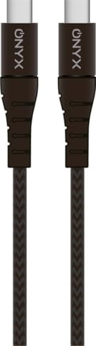 ONYX Cavo USB type-c 60W, [1 PEZZO] Ricarica ultra veloce, rivestimento in Nylon, Trasferimento Dati ad Alta Velocità, per Apple Iphone 16/15 Samsung S24/S23/S22 Huawei, Xiaomi, PC 1 metro, Nero