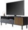 Newroom TV Lowboard Schwarz Wildeiche TV Schrank Modern Vintage - 138x49x40 cm (BxHxT) - Fernsehtisch TV Board Rack - [Ebono.Four] Wohnzimmer
