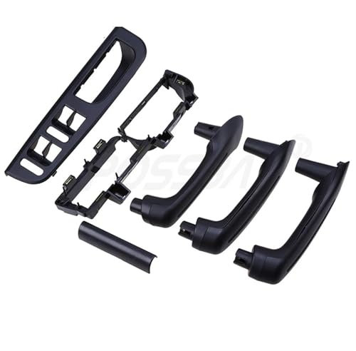 shunvcw Auto-Innenraum-Türgriff POSSBAY 6 Pcs Schwarz Innen Tür Haltegriff Abdeckung Halterung Lünette Panel Trim/Fit for VW Golf IV 4 GTI/R32/Variante Linke Seite Teil Autotürgriff Auto vorne Links