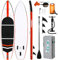 FunWater Aufblasbares Stand Up Paddle Board Surfbrett SUP Komplettes Paddleboard Zubehör Verstellbares Paddel, Pumpe, Reiserucksack, Sicherheitsleine. wasserdichte Handyhülle