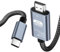 Cable USB C a HDMI 4K 2 m, USB tipo C a HDMI 4K UHD cable trenzado (Thunderbolt 3/4 adaptador compatible) con iPhone 16/15 Pro Max, Samsung S25, S24 a S8, Surface, MacBookPro/Air, iMac, iPad, Dell, HP