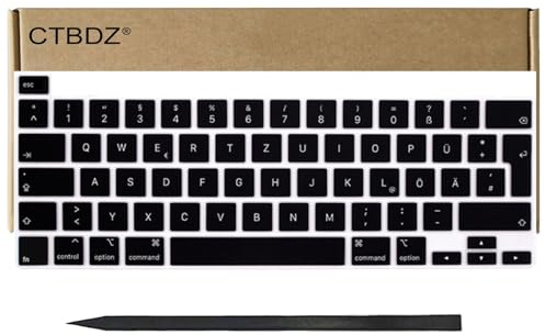 CTBDZ QWERTZ Ersatztasten Tasten Ersatz Set für MacBook Pro 13 A2141 A2289 A2251 2019 2020 Laptop DE-Layout Keyboard Key Caps
