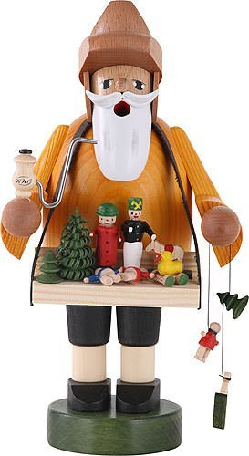 KWO Olbernhau 21020 Räuchermännchen Spielzeughändler, 18 cm