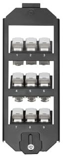 DIGITUS Bodentank-Halter - Für 9 Keystone-Module - OBO Bettermann, Ackermann Kompatibel - 45° Auslass - Metall - Schwarz