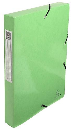 Exacompta - Ref 59923E - Iderama Collection - Filing Box - 240 x 320mm in Size, Suitable for Holding A4 Documents, 40mm Spine, Spine Label - Lime Green (Single)