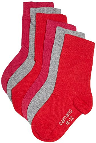 Camano Comfort Unisex Socken 9300 (6er Pack),Mehrfarbig Rot (red 14), Gr. 23-26