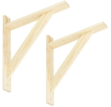 Velano - 2X Konsole, Regalhalter, Regalkonsole, Wandkonsole - WDW KIEFE - 320x280x1
