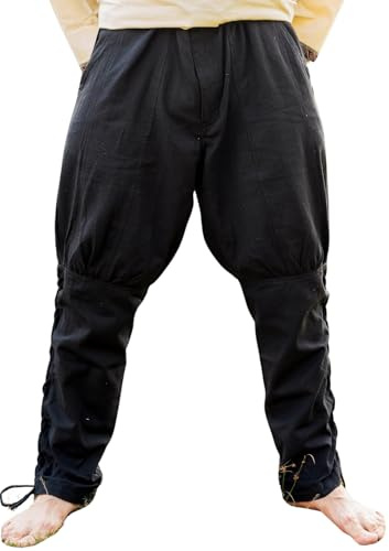 Leonardo Carbone® Wikingerhose mit Beinschnürung Magnus - Herren Hosen, Mittelalter Kleidung, Wikinger Hose, Kostüm, Festival Outfit, LARP, Cosplay, Freizeithose - 100% Baumwolle