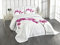 ABAKUHAUS Magenta Tagesdecke Set, Wilde Orchideen Petals, Set mit Kissenbezügen Romantischer Stil, für Doppelbetten 264 x 220 cm, Violett