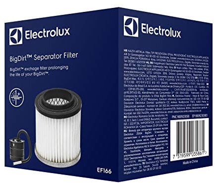 Electrolux EF166 - Filtro de Repuesto para Aspirador de Cenizas ZE004 Big Dirt Separator, Color Blanco