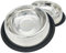 BPS BPS-5504 Lot de 2 mangeoires en acier inoxydable pour chien, chat, animaux de compagnie Diamètre 3 tailles au choix 22 cm