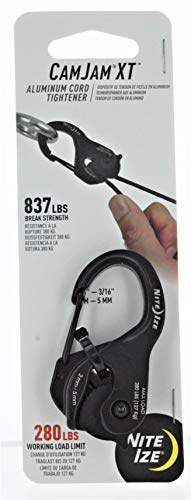 Nite Ize CamJam XT Black Aluminum Rope & Cord Tightener Tie Down Tool (3-Pack)