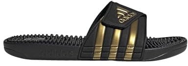adidas Adissage Slides, Diapositive Unisex-Adulto, Core Black/Gold Metallic/Core Black, 37 EU