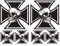 #816 / Iron Cross Aufkleber Set 8,5 + 4 cm Skull Hot Rod V8 USA Oldtimer Oldschool Retro Vintage Tuning Scheibe Auto Rocker Sticker 666 Racing