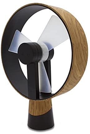 Air and Me, Ventilateur de Table AIRAIN Effet Bois | Ventilateur de Table Ultra Silencieux avec Un Niveau sonore de 25 DB., Débit d'air de 778 M3, adapté à Une pièce de 12 M² Max.