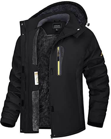 TACVASEN Parka Femme Hiver Manteau Femme Hiver Chaud Veste Polaire Capuche Amovible Veste Chaude Anorak Blouson Moto Manteau Chaud Softshell Noir, XL