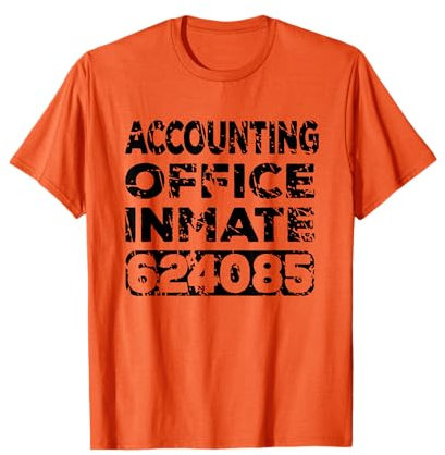 Halloween Buchhaltung Büro Insasse Lustiges Buchhalter Kostüm T-Shirt