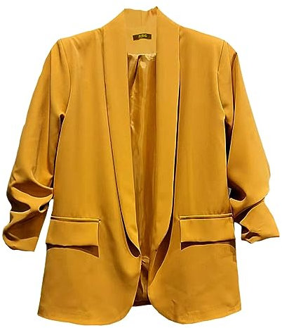 Miss Rouge Veste,Blazer,Couleur Unie,Manche 3/4