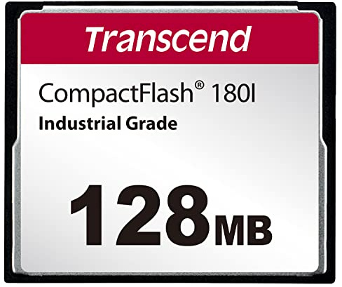 Transcend 128 MB CF-Karte MLC NAND Flash (SLC-Modus), kompakte Flash-Karte – TS128MCF180I